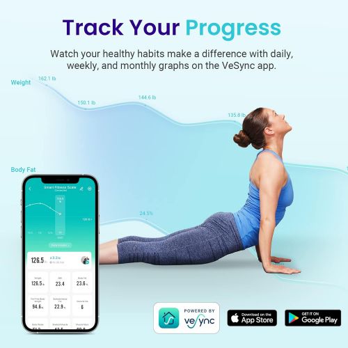  [무료배송]Etekcity Scales for Body Weight Bathroom Digital Weight Scale for Body Fat, Smart Bluetooth Scale for BMI, and Weight Loss, Sync 13 Data with Other Fitness Apps