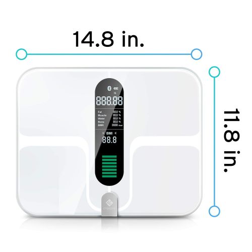  Etekcity Smart Bluetooth Body Fat Scale - Digital Bathroom Weight Scale with 12 Essential Measurements,...