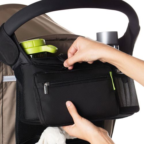  [아마존베스트]Ethan & Emma Baby Stroller Organizer with Cup Holders - Baby Shower Gift - Secured Fit, Extra Storage, Easy Installation - Universal Stroller Organizer for Smart Moms