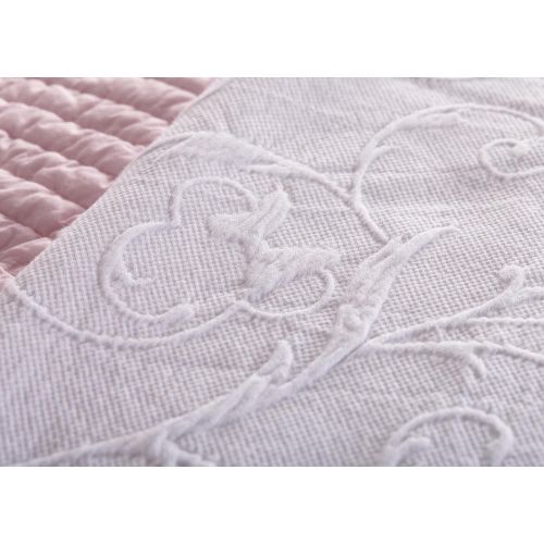  Ethan Allen | Disney Minnie Mouse Scroll Matelasse Toddler Coverlet, Snow (White)