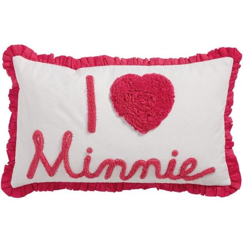  Ethan Allen | Disney Minnie Mouse Really Ruffle Minnie Mouse Boudoir Pillow, Minnie Pink (Dark Pink)