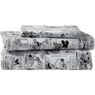 Ethan Allen | Disney Mickey Mouse Comic Strip Sheet Set, Mickeys Ears (Black), Queen