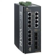 EtherWAN EX73900E Series Hardened Managed 8-Port 10/100/1000BASE-T(X) + 4-Port 100/1000BASE SFP Ethernet Switch