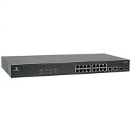 EtherWAN Unmanaged Ethernet Switch with 16 PoE+ Ports + 2 SFP Combo Ports