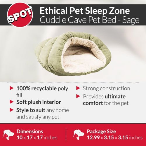  Ethical Pets Sleep Zone Cuddle Cave -Pet Bed for Cats and Small Dogs - Attractive, Durable, Comfortable, Washable by SPOT