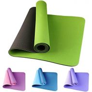 [아마존베스트]Etmury Yoga Mat Non-Slip Non-Toxic Fitness Mat Two-Tone TPE Thin Travel