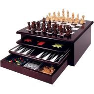 Etna Collections Etc Wooden 15-in-1 Game Center, Medium