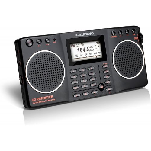  Eton Grundig G2 AM  FM  Shortwave Radio, Recorder - Black, NG2B