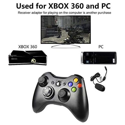  [아마존베스트]Wireless Controller for Xbox 360,Etpark Xbox 360 Joystick Wireless Game Controller for Microsoft Xbox & Slim 360 PC Windows 7,8,10 (Black)