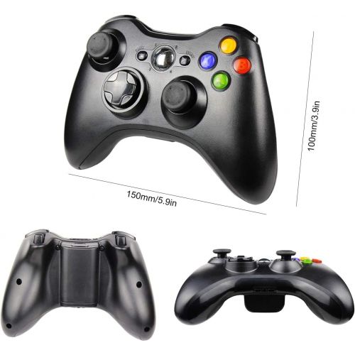  Wireless Controller for Xbox 360, Etpark Xbox 360 Joystick Wireless Game Controller for Xbox & Slim 360 PC (Black)