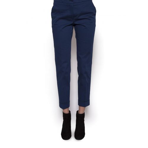  Etro Blue cotton slim crop trousers