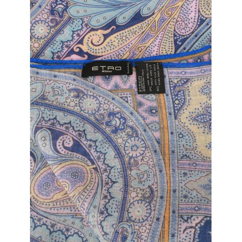  Etro Delhy patterned wool and silk scarf