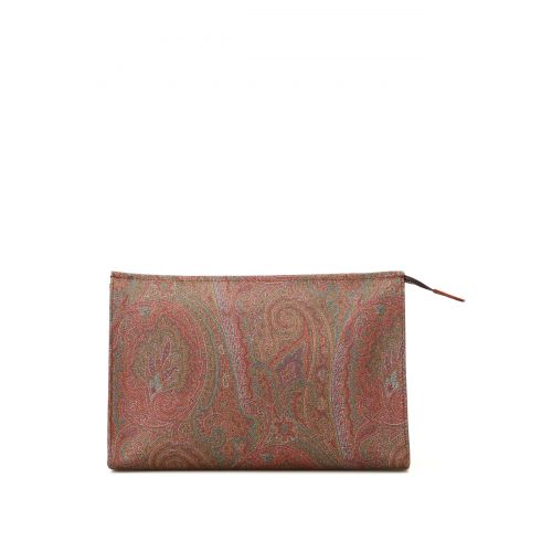  Etro Paisley large zipped clutch