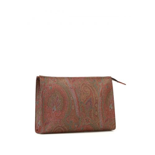  Etro Paisley large zipped clutch