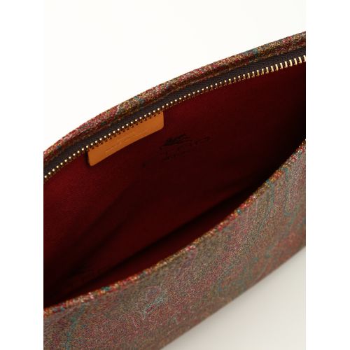  Etro Paisley small zipped clutch