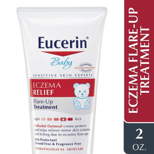  Eucerin Baby Eczema Relief Flare-Up Treatment - Steroid & Fragrance Free for 3+ Months of Age - 2 oz. Tube