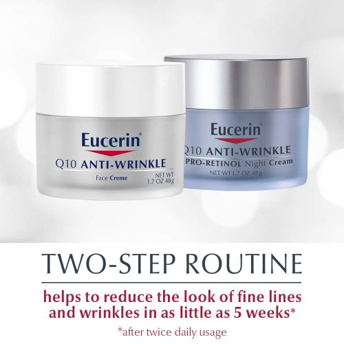  [무료배송]Eucerin Q10 Anti Wrinkle Day Face Cream + Night Cream | 1.7 Oz (2 Pack)