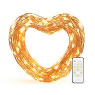 [아마존 핫딜]  [아마존핫딜]Eufy eufy 33 ft LED Decorative Lights Dimmable with Remote Control, Starlit String Lights, Indoor and Outdoor, for Holiday, Wedding, Party (Copper Wire, Warm White)