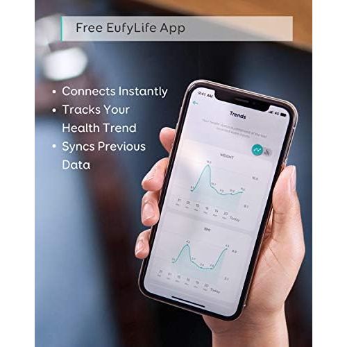  [아마존 핫딜] [아마존핫딜]Eufy eufy Smart Scale P1 with Bluetooth, Body Fat Scale, Wireless Digital Bathroom Scale, 14 Measurements, Weight/Body Fat/BMI, Fitness Body Composition Analysis, Black/White, lbs/kg