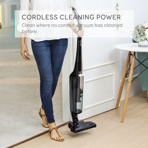  [아마존 핫딜] Eufy eufy HomeVac Lightweight Cordless Upright-Style Vacuum Cleaner, 28.8V 2200 mAh Li-ion Battery Powered Rechargeable Bagless Stick and Vacuum with Wall Mount - Black