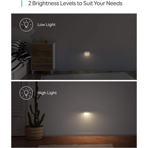  [아마존 핫딜] Eufy eufy Lumi Stick-On Night Light, 2nd Generation Warm White LED, Motion Sensor, Bedroom, Bathroom, Kitchen, Hallway, Stairs, Energy Efficient, Compact, 3-Pack.