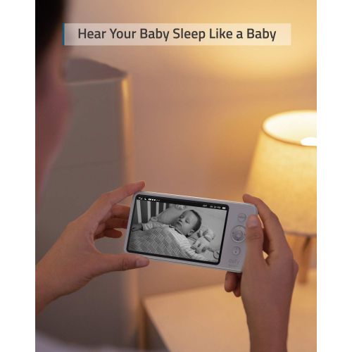  [아마존베스트]Eufy Video Baby Monitor, eufy Security Video Baby Monitor, 720p HD Resolution, Ideal for New Moms, 5 inch LCD Display, 110° Wide-Angle Lens Included, Night Vision, Day-Long Battery