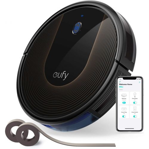  eufy [BoostIQ] RoboVac 30C, Robot Vacuum Cleaner, Wi-Fi, Super-Thin, 1500Pa Suction, Boundary Strips Included, Quiet, Self-Charging Robotic Vacuum Cleaner, Cleans Hard Floors to Me