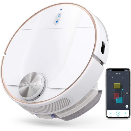  eufy RoboVac L70 Hybrid Saugroboter mit Wischfunktion, iPath Laser-Navigation, 2in1 Staubsauger und Wischmopp, WLAN, Kartendarstellung, 2200Pa Saugkraft, Gerauscharm fuer Hartboeden&