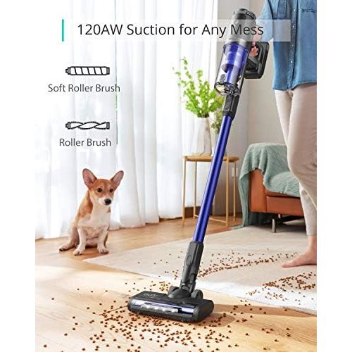  eufy by Anker, HomeVac S11 Infinity, Cordless Stick Vacuum Cleaner, Lightweight, Cordless, 120AW Suction Power, Additional Detachable Battery, Cleans Carpet to Hard Floor