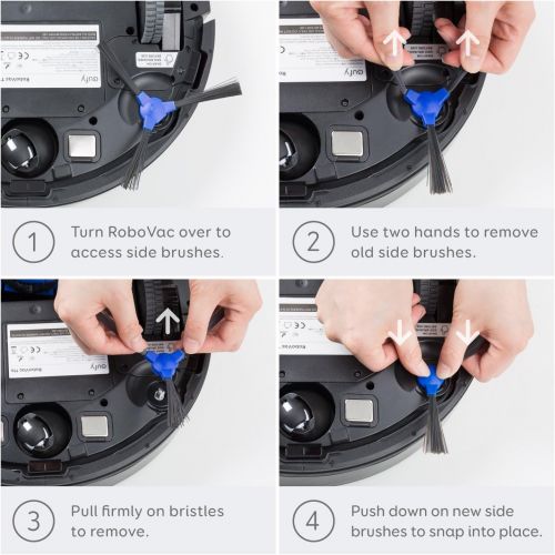  eufy RoboVac Replacement Side Brush, RoboVac 11S, RoboVac 11S MAX, RoboVac 30, RoboVac 30C, RoboVac 30C MAX, RoboVac 15C, RoboVac 15C MAX, 12, 25C, 35C, G10, G30, G30 Edge,G30 Hybr