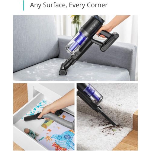  eufy by Anker, HomeVac S11 Infinity, Cordless Stick Vacuum Cleaner, Lightweight, Cordless, 120AW Suction Power, Additional Detachable Battery, Cleans Carpet to Hard Floor