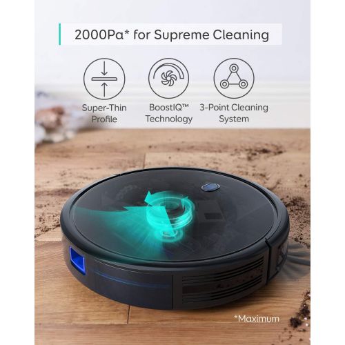  eufy by Anker, BoostIQ RoboVac 11S MAX, Robot Vacuum Cleaner, Super-Thin, 2000Pa Super-Strong Suction, Quiet, Self-Charging Robotic Vacuum Cleaner, Cleans Hard Floors to Medium-Pil