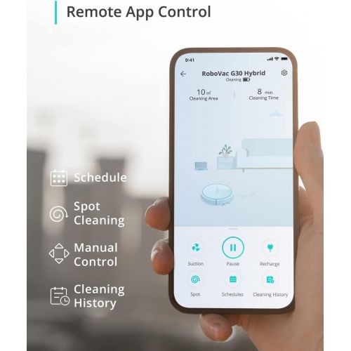  eufy by Anker, RoboVac G30 Hybrid, Robot Vacuum with Smart Dynamic Navigation 2.0, 2-in-1 Vacuum and Mop, 2000 Pa Suction, Wi-Fi, Boundary Strips, Ideal for Pet Owners