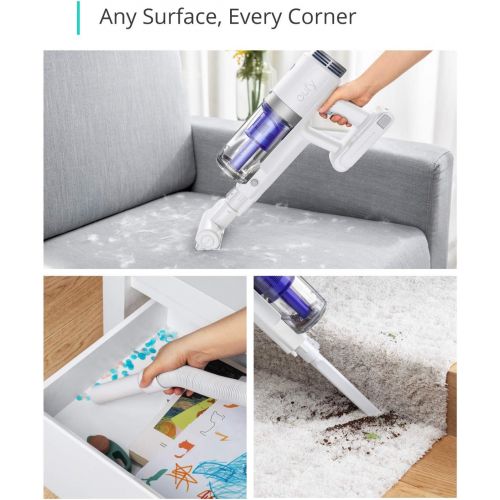  eufy by Anker, HomeVac S11 Go, Cordless Stick Vacuum Cleaner, Lightweight, Cordless, 120AW Suction Power, Detachable Battery, Cleans Carpet to Hard Floor