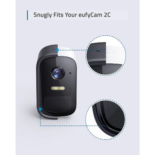  [아마존베스트]eufy Security eufyCam 2C Skin (2-Pack), Protective Silicone Casing for eufyCam 2C, Easy to Install, Protection Against UV Rays and Rain