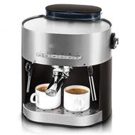Eummit coffee maker coffee machine, espresso machine, semi-automatic coffee machine, steam coffee machine, consumer and commercial coffee machine 290mm × 260mm × 305mm black (Color