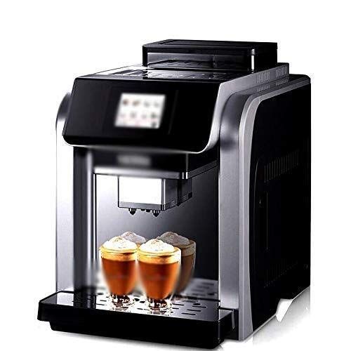  Eummit coffee maker Espresso machine, fully automatic coffee machine, double boiler, fancy coffee grinder, consumer and commercial 422mm × 280mm × 380mm silver (Color : Silver)