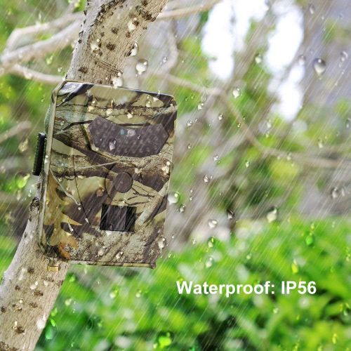  Euone  Mini Camera, Hunting Camera 12MP Photo Trap Night Vision Trail Camera 1080P Scout Wild Hunter Camera