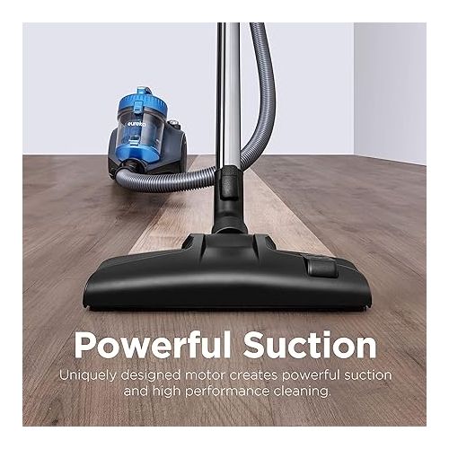  Eureka WhirlWind Bagless Canister 2.5L Vacuum Cleaner, Lightweight Vac for Carpets and Hard Floors, NEN110A, Blue