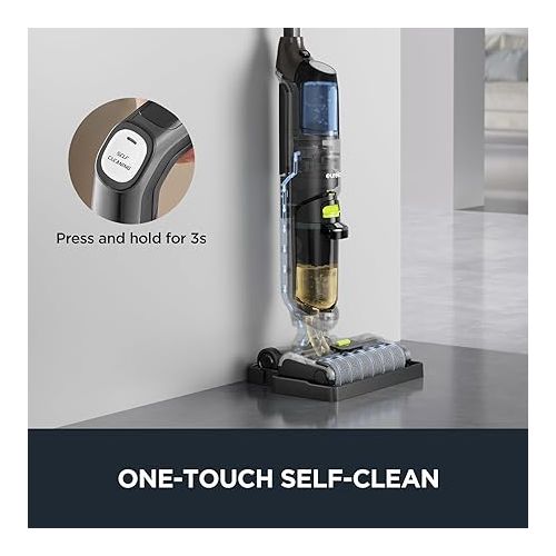  Eureka Cordless Wet Dry One Hard Floor Cleaner with Self System, Vacuum Mop for Multi-Surfaces, Perfect for Cleaning Sticky Messes, NEW400, Black, 8 lbs