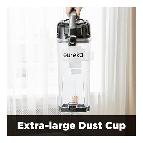  EUREKA PowerSpeed Lightweight Powerful Upright Vacuum Cleaner for Carpet and Hard Floor, Pet Turbo, Black,Yellow