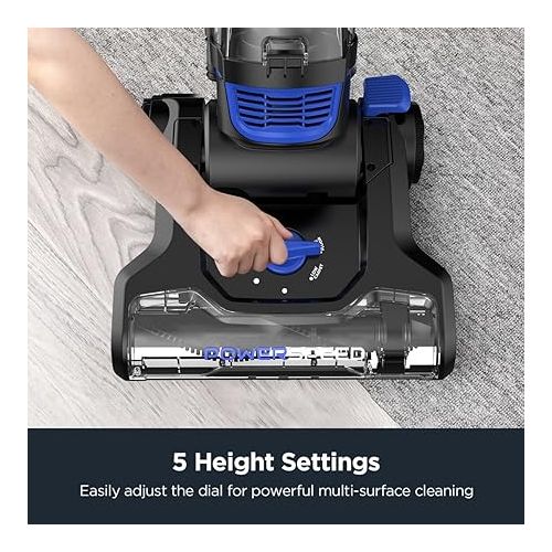  Eureka Lightweight Powerful Upright Vacuum Cleaner for Carpet and Hard Floor, PowerSpeed, New Model,Blue,black/New Model