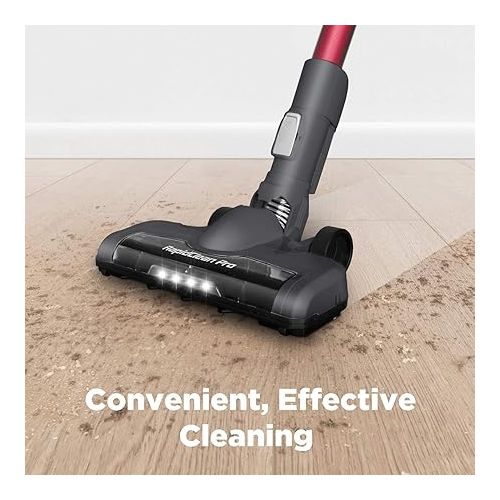  Eureka Rechargeable Handheld Portable with Powerful Motor Efficient Suction Cordless Stick Vacuum Cleaner Convenient for Hard Floors, NEC186, Rose Red, 82 Ounces