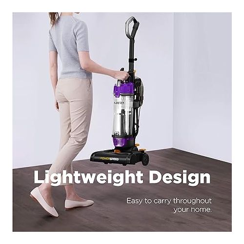  eureka NEU182B PowerSpeed Bagless Upright Vacuum Cleaner, Lite, Purple