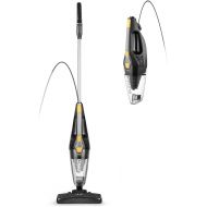 Eureka Home Lightweight Mini Cleaner for Carpet and Hard Floor Corded Stick Vacuum with Powerful Suction for Multi-Surfaces, 3-in-1 Handheld Vac, Blaze Black