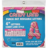 Eureka Back to School Candy Land Punch Out Deco Letters Classroom Decorations, 176pc, 4, Candy Land Peppermint Stripes, Model:845155