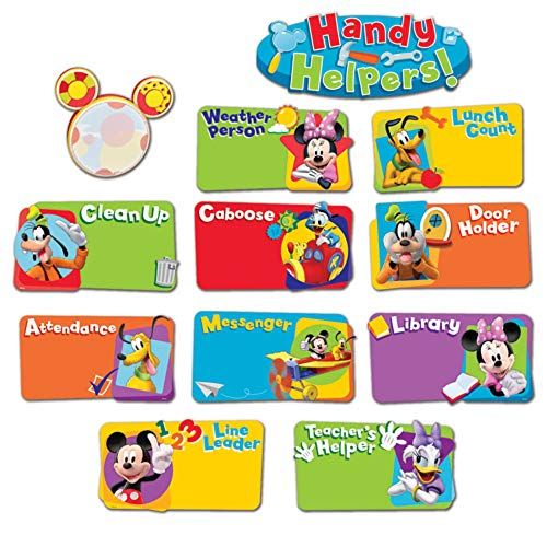  Eureka Classroom Bulletin Board Set, Mickey Mouse Clubhouse Handy Helpers Job Chart Mini Bulletin