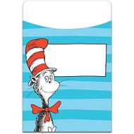 Eureka Dr. Seuss Cat in the Hat Back to School Library Book Pockets, 3.5 x 5.5, 35 pc