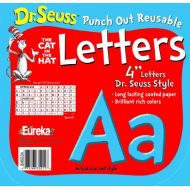 Eureka School 845034 Back to School Dr. Seuss The Cat in The Hat Blue Punch Out Deco Letters Classroom Decorations, 217pc, 4 H