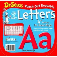 Eureka School 845035 Back to School Dr. Seuss The Cat in The Hat Red Punch Out Deco Letter Classroom Decorations, 217pc, 4 H